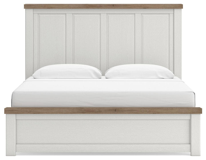 Savonport King Panel Bed - White/Brown (3)