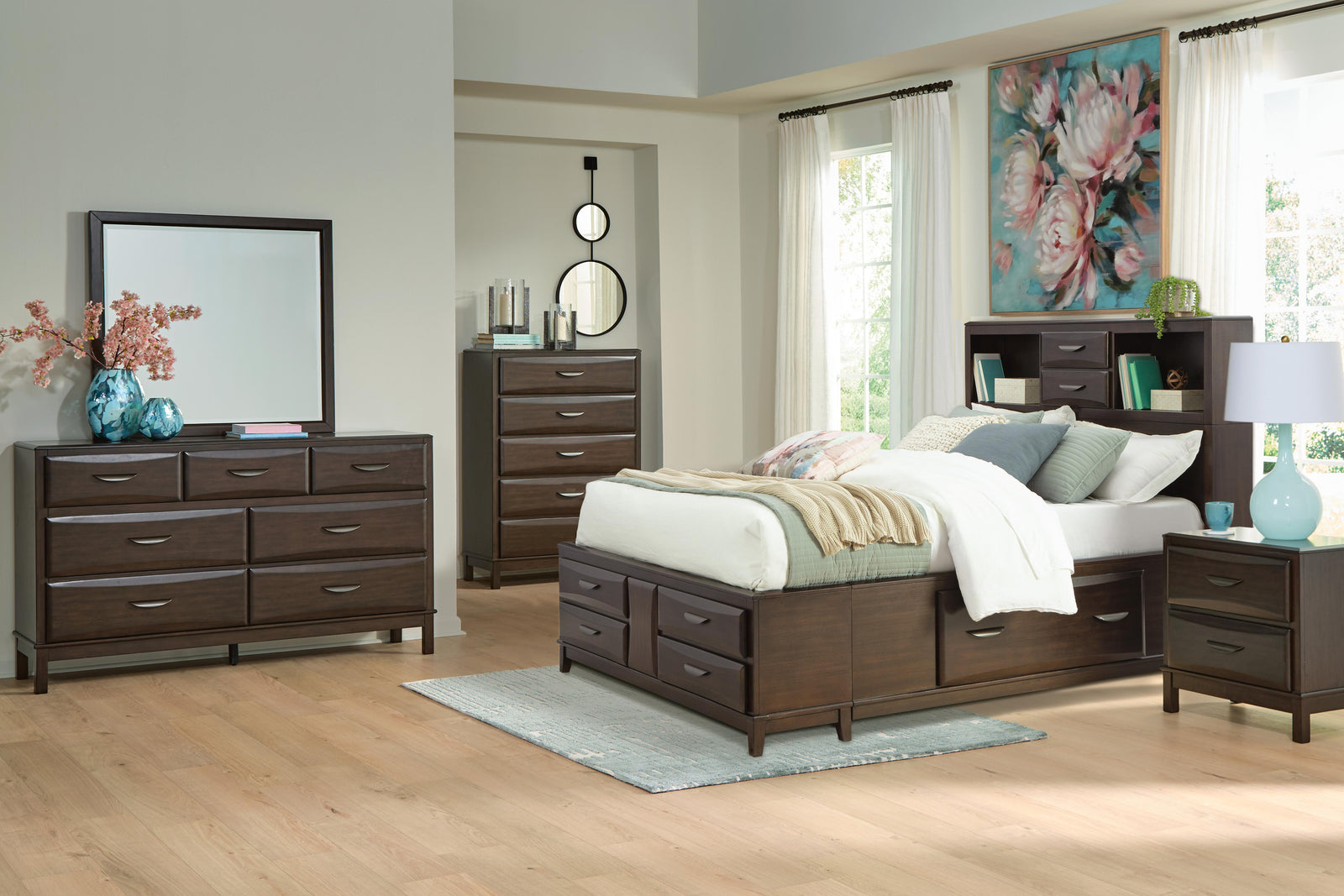 Vanmore Full Storage Bed - Dark Brown (2)
