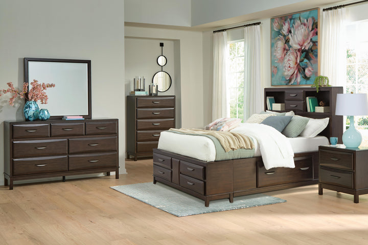 Vanmore Full Storage Bed - Dark Brown (2)