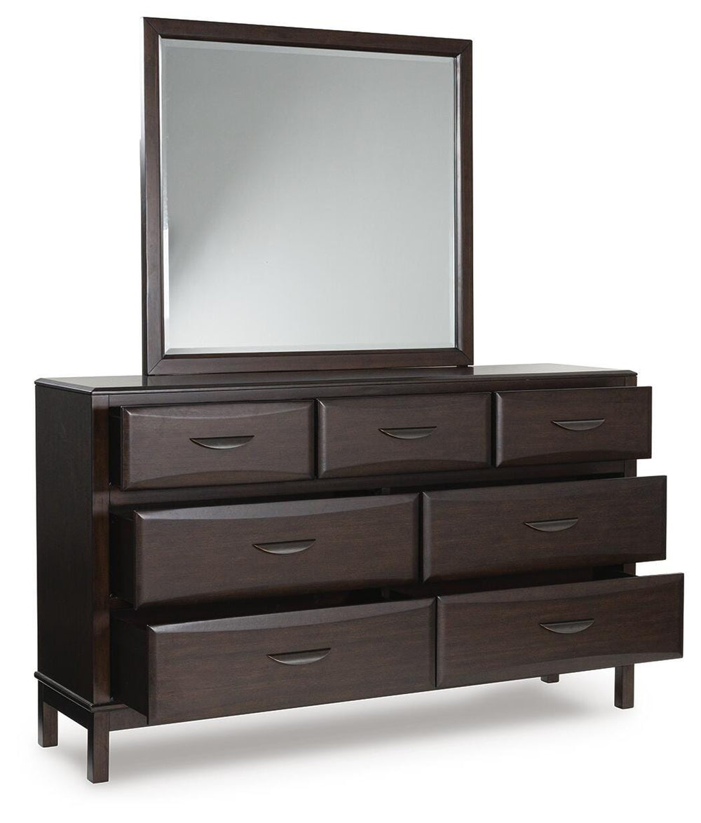 Vanmore Dresser and Mirror - Dark Brown (3)