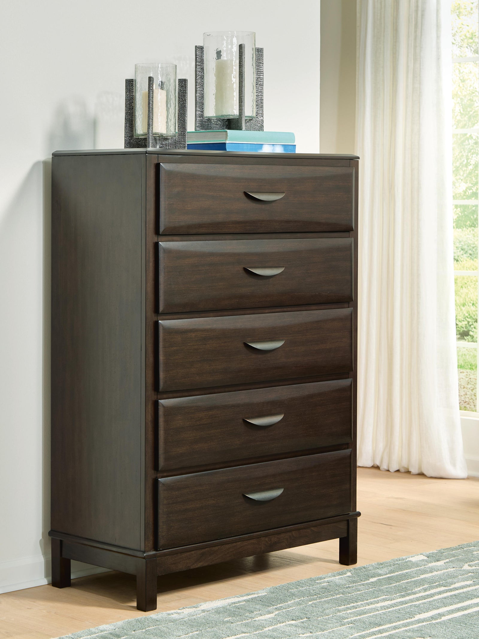 Vanmore Chest of Drawers - Dark Brown (2)