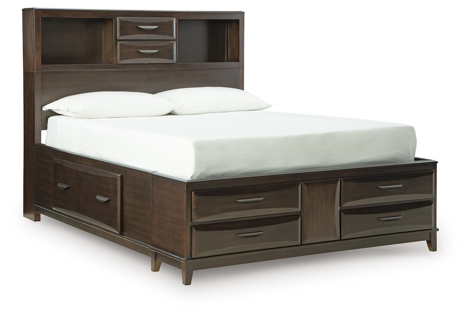 Vanmore Queen Storage Bed - Dark Brown (1)