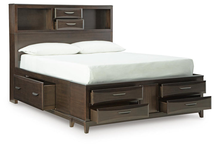 Vanmore Queen Storage Bed - Dark Brown (3)