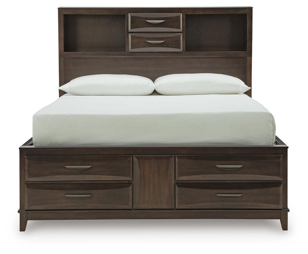 Vanmore Queen Storage Bed - Dark Brown (5)