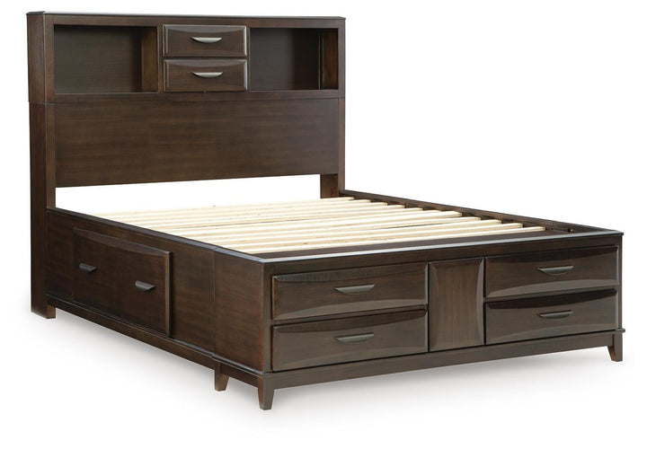 Vanmore Queen Storage Bed - Dark Brown (4)