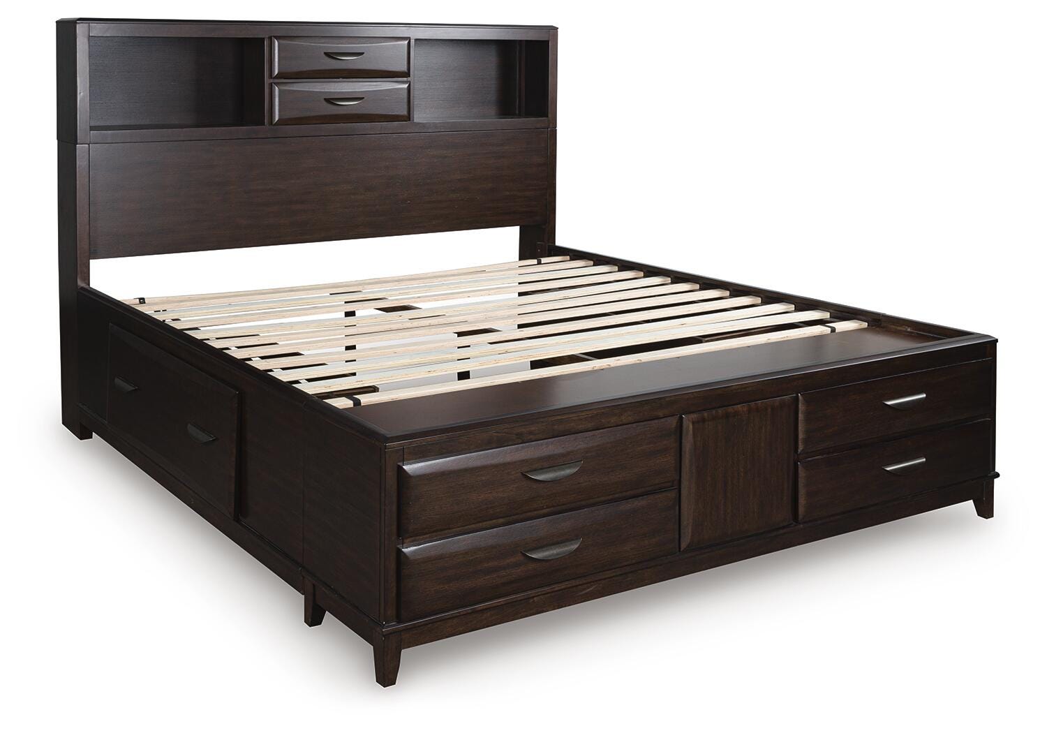 Vanmore King Storage Bed - Dark Brown (1)
