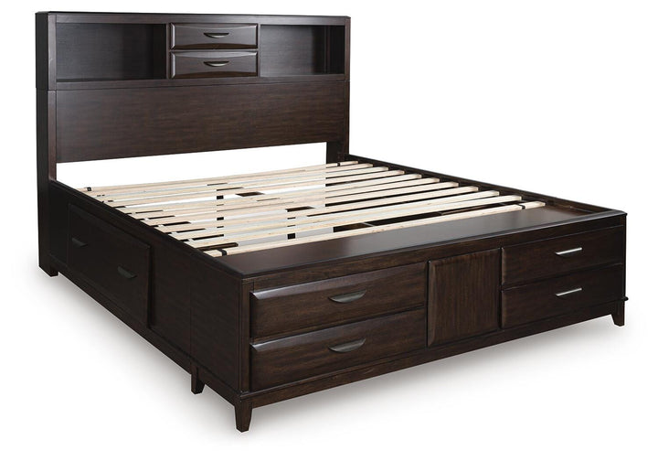Vanmore King Storage Bed - Dark Brown (1)