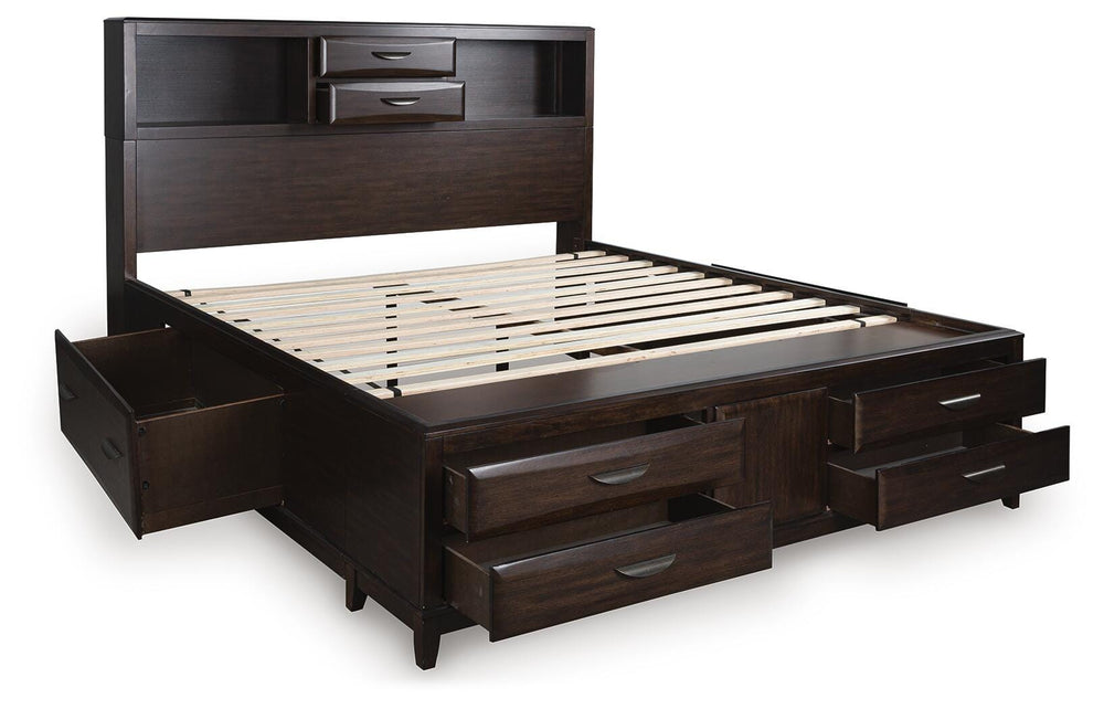 Vanmore King Storage Bed - Dark Brown (3)
