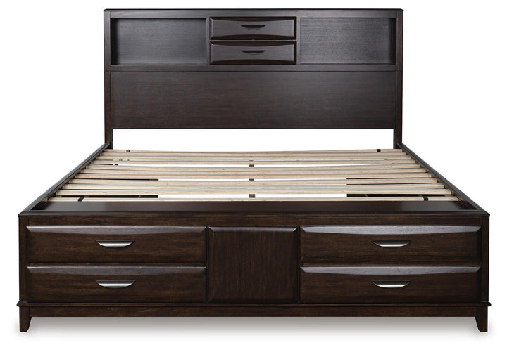 Vanmore King Storage Bed - Dark Brown (4)