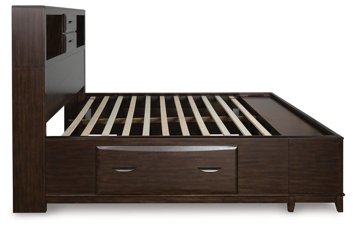 Vanmore California King Storage Bed - Dark Brown (5)