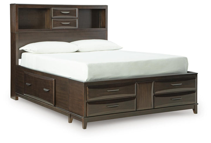 Vanmore Full Storage Bed - Dark Brown (1)