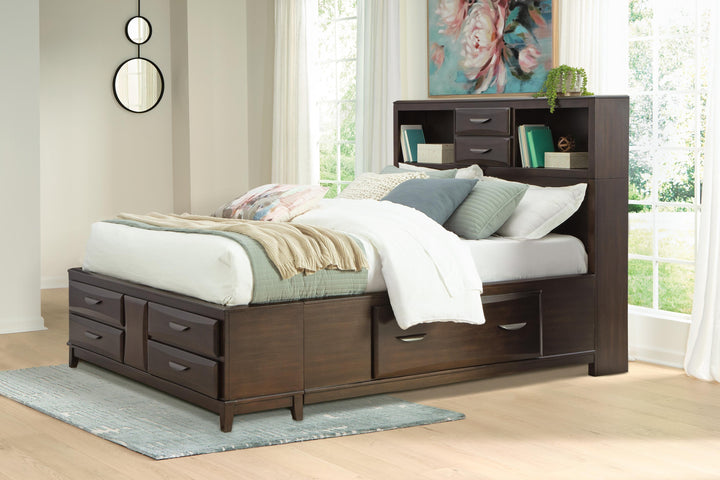 Vanmore Full Storage Bed - Dark Brown (3)