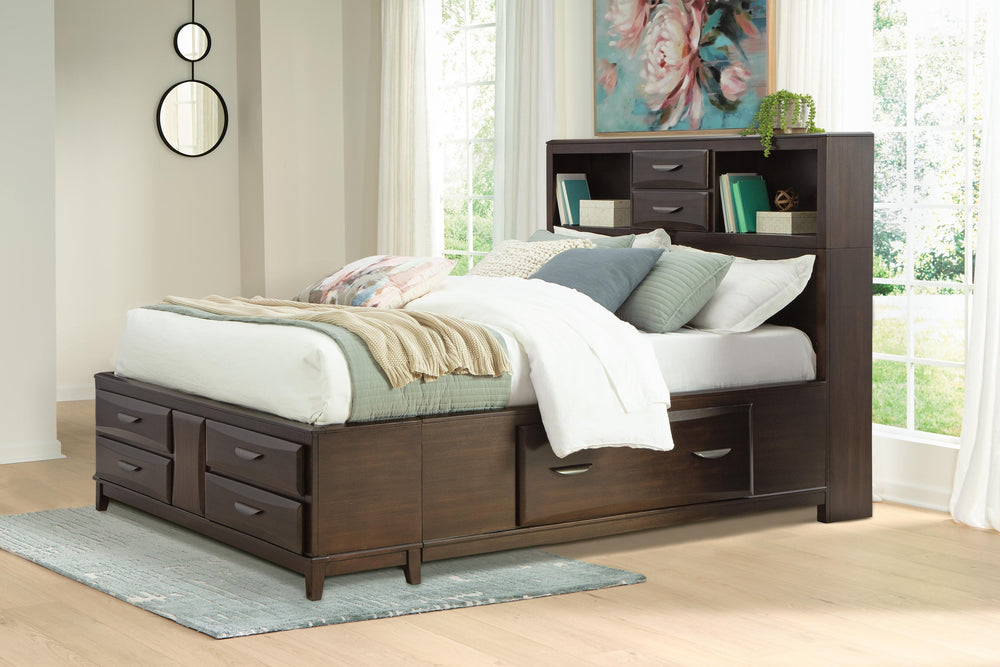 Vanmore Full Storage Bed - Dark Brown (3)