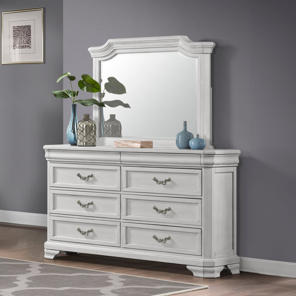 Lyndhurst Landscape Mirror- Vintage White