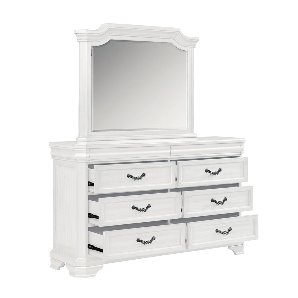 Lyndhurst Landscape Mirror- Vintage White