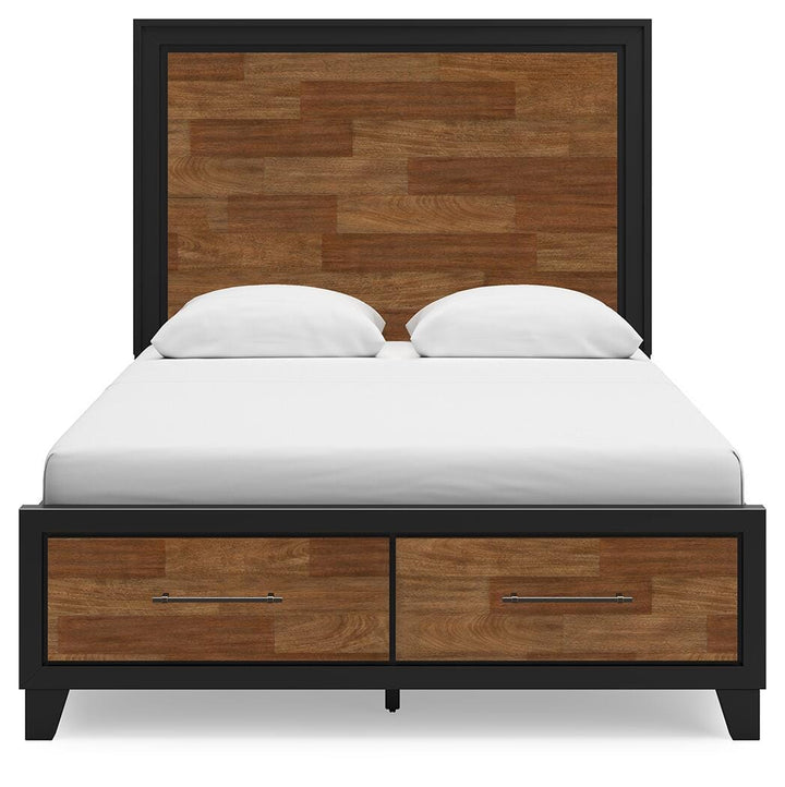 Kraeburn Queen Panel Storage Bed - Dark Brown (3)