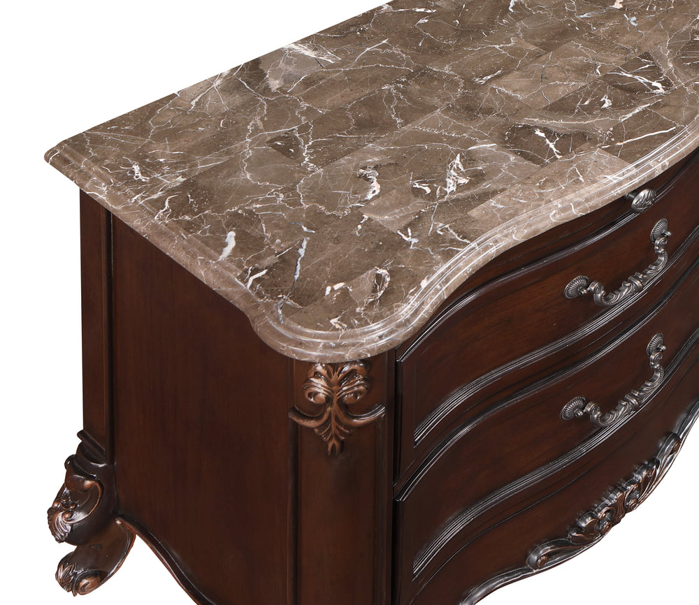 Constantine Nightstand W/marble Top-Cherry