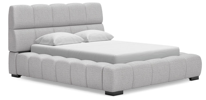 Grendusk Queen Upholstered Bed - Gray (1)