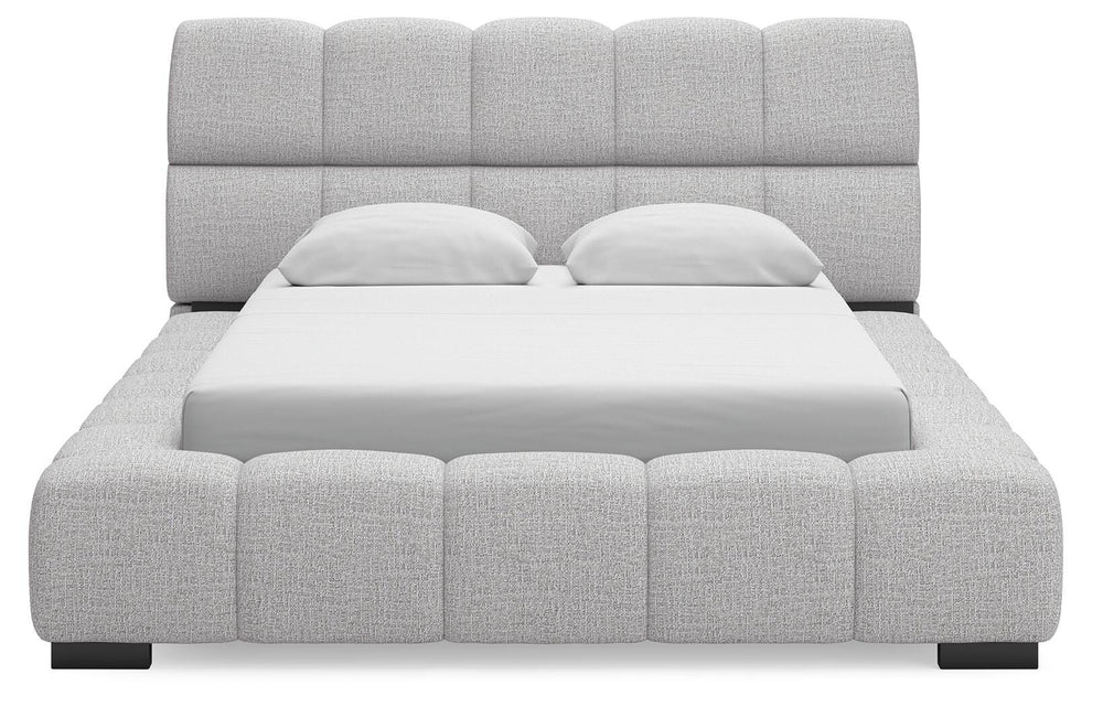 Grendusk Queen Upholstered Bed - Gray (4)