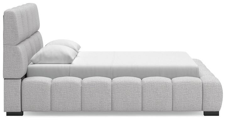 Grendusk Queen Upholstered Bed - Gray (5)
