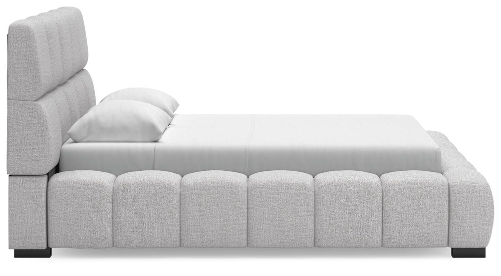 Grendusk Queen Upholstered Bed - Gray (5)