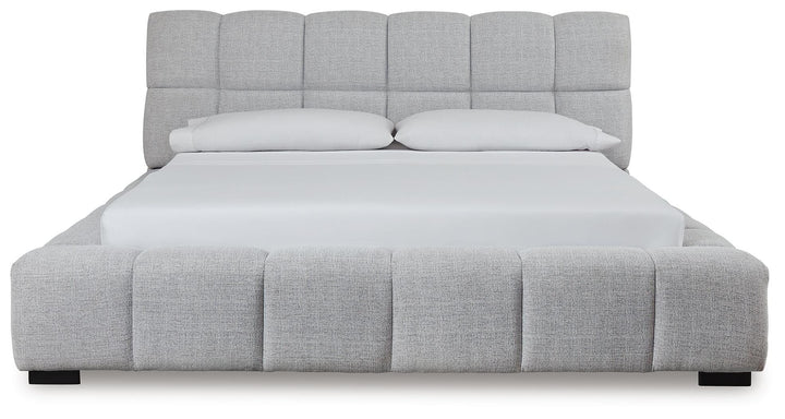 Grendusk King Upholstered Bed - Gray (5)