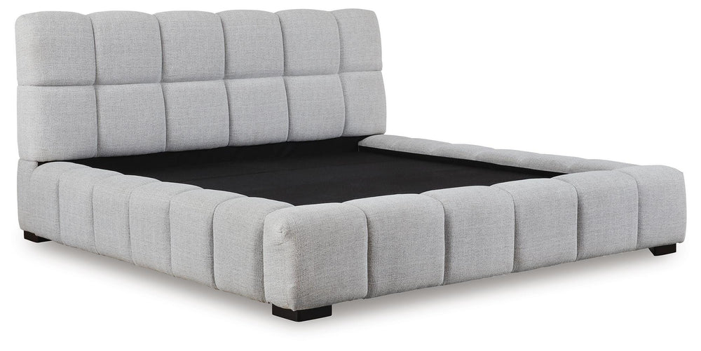Grendusk King Upholstered Bed - Gray (4)
