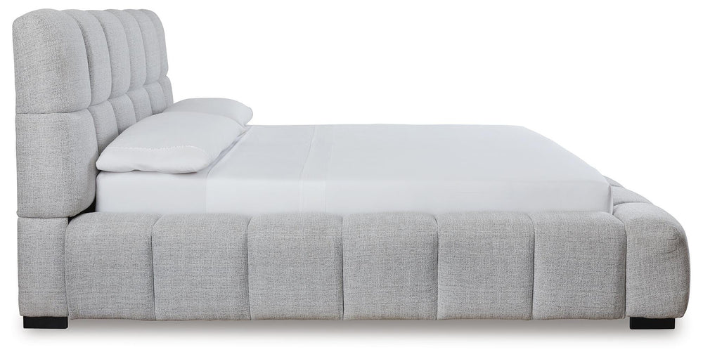 Grendusk California King Upholstered Bed - Gray (6)
