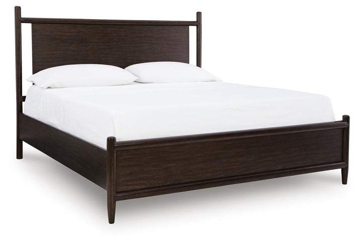Dantenton King Panel Bed - Dark Brown (1)
