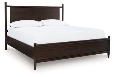 Dantenton King Panel Bed - Dark Brown - Dark Brown