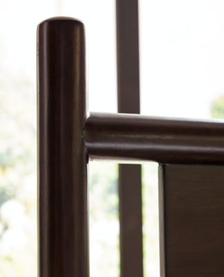 Dantenton California King Panel Bed - Dark Brown