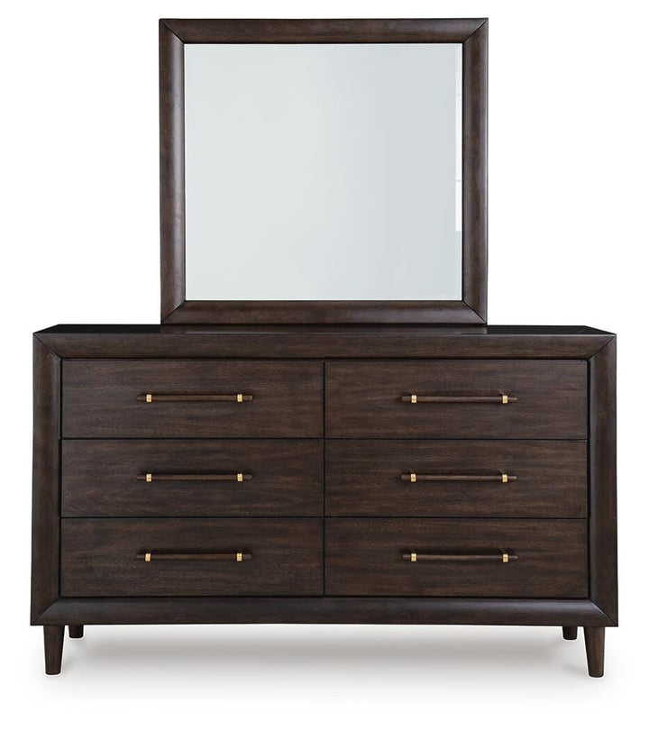 Dantenton Dresser and Mirror - Dark Brown (3)
