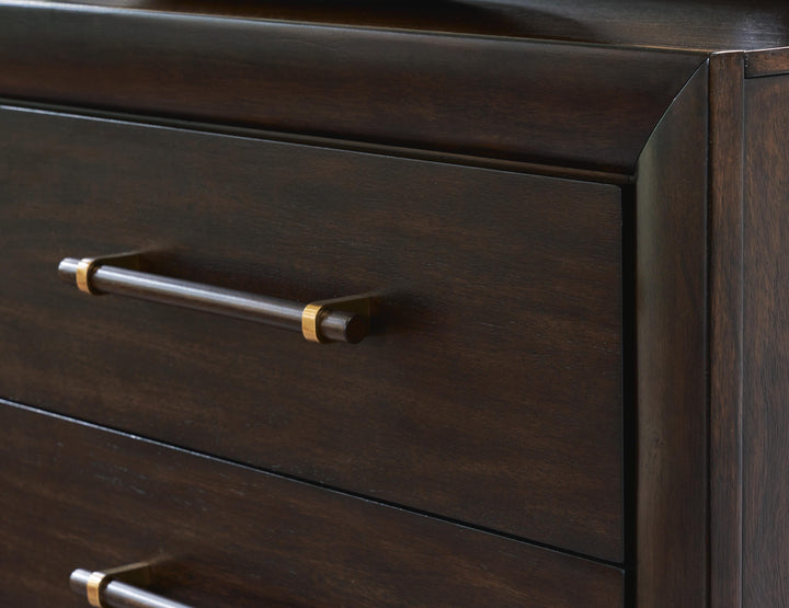 Dantenton Dresser and Mirror - Dark Brown (4)