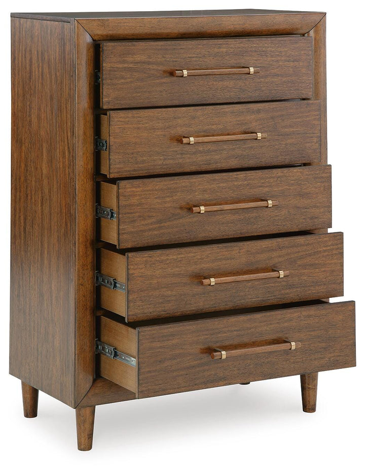 Lyncott Chest of Drawers - Dark Brown (3)