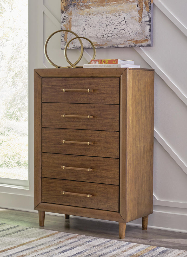 Lyncott Chest of Drawers - Dark Brown (2)