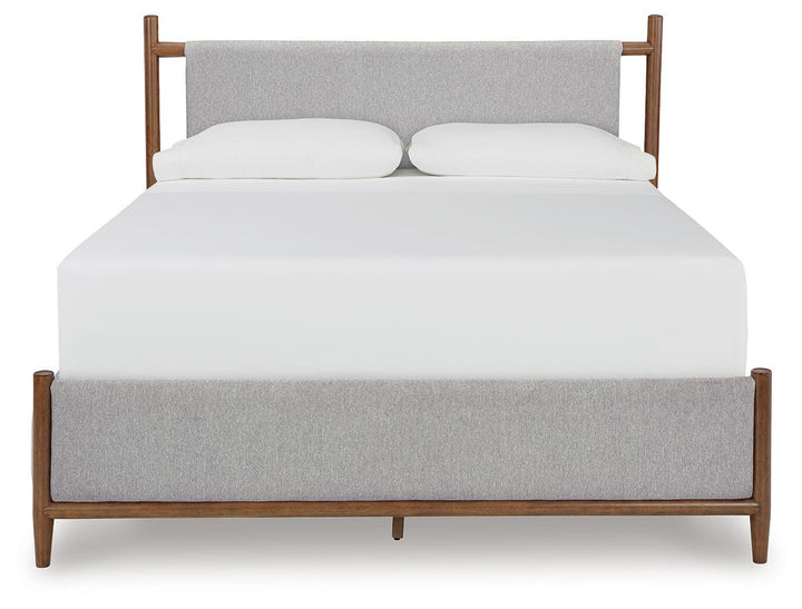 Lyncott California King Upholstered Bed - Dark Brown (3)