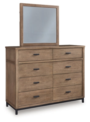 Tomtyn Dresser and Mirror - Light Brown - Light Brown