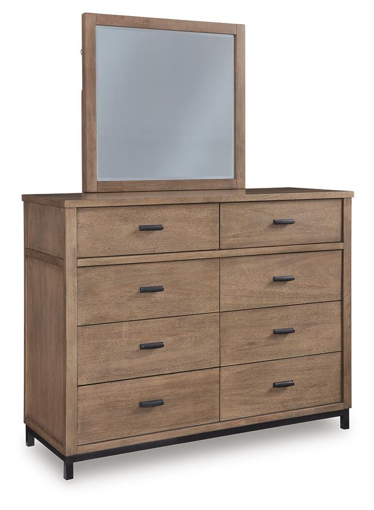Tomtyn Dresser and Mirror - Light Brown (1)