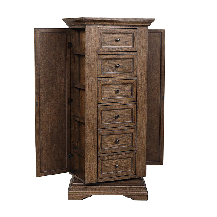 Mar Vista Swivel Lingerie Chest W/mirror-Walnut