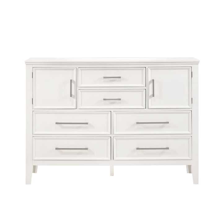 Andover 60" Dresser W/doors-White