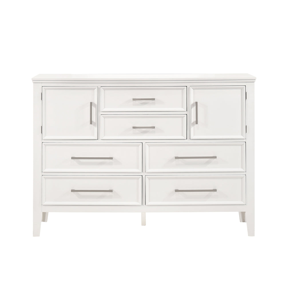 Andover 60" Dresser W/doors-White