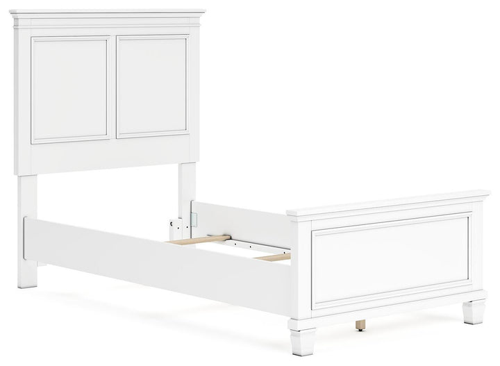 Fortman Twin Panel Bed - White (3)