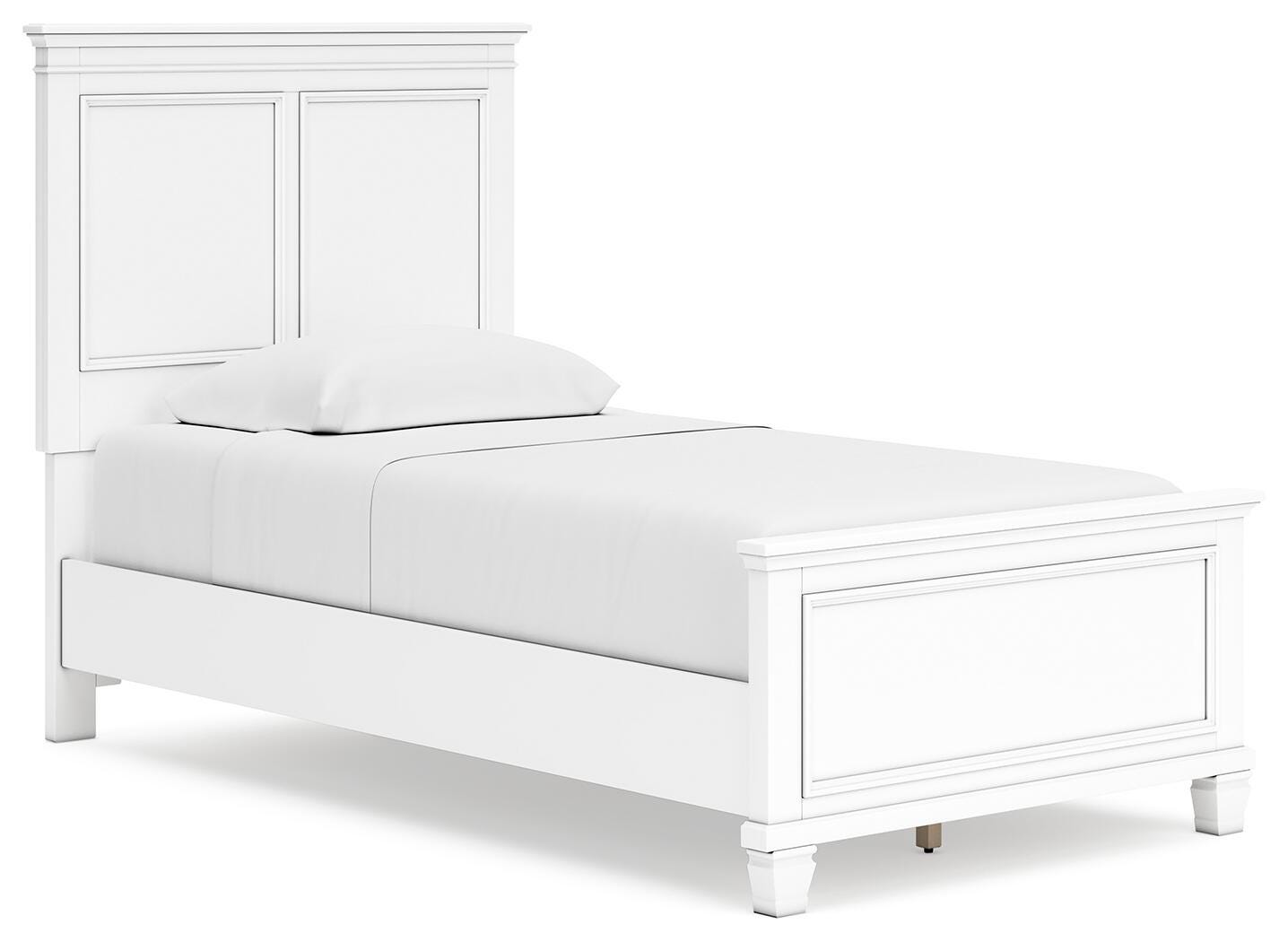 Fortman Twin Panel Bed - White (1)