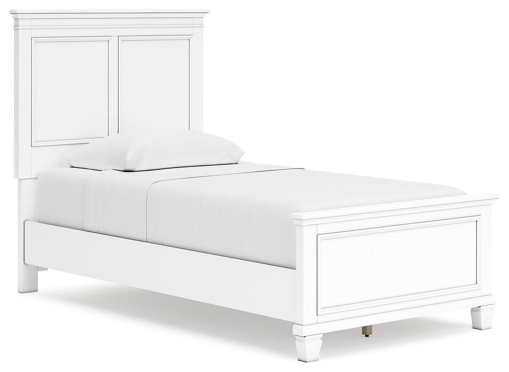 Fortman Twin Panel Bed - White (1)