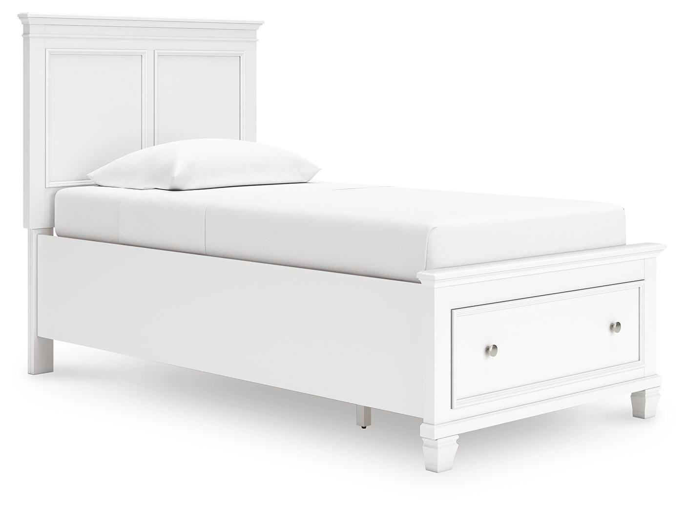 Fortman Twin Panel Storage Bed - White (1)
