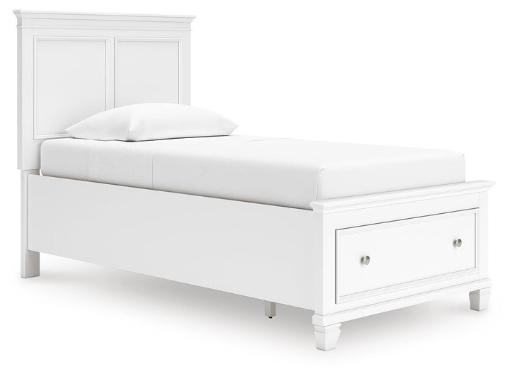 Fortman Twin Panel Storage Bed - White (1)