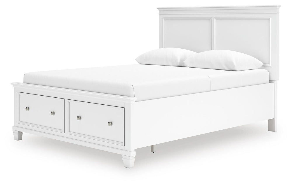 Fortman Queen Panel Storage Bed - White (5)