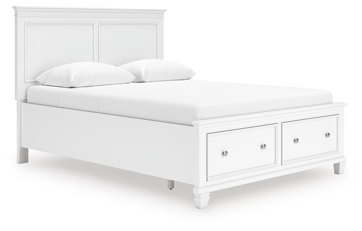 Fortman Queen Panel Storage Bed - White (1)