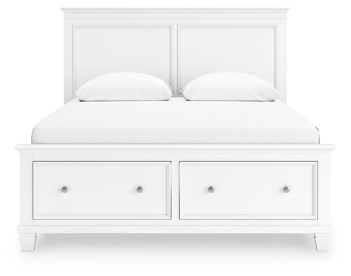 Fortman Queen Panel Storage Bed - White (4)