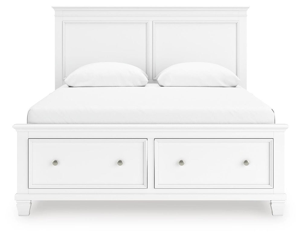 Fortman Queen Panel Storage Bed - White (4)